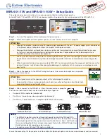 Предварительный просмотр 1 страницы Extron electronics MPA 601-70V Setup Manual