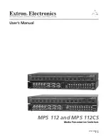 Extron electronics MPS 112 User Manual предпросмотр