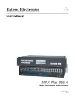 Preview for 1 page of Extron electronics MPX Plus 866 A User Manual