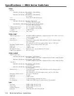 Предварительный просмотр 1 страницы Extron electronics MSG Series Specifications