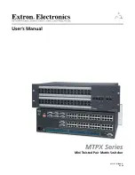 Extron electronics MTPX 1616 User Manual preview