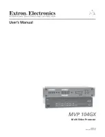 Предварительный просмотр 1 страницы Extron electronics Multi Video Processor MVP 104GX User Manual