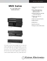 Extron electronics MVX 128 VGA A Specification Sheet preview