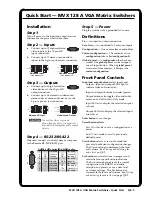 Preview for 3 page of Extron electronics MVX 128 User Manual