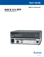 Preview for 1 page of Extron electronics NAV E 101 DTP User Manual