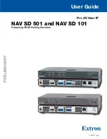 Предварительный просмотр 1 страницы Extron electronics NAV SD 101 User Manual