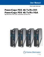 Extron electronics PowerCage FOX 4G Rx DVI User Manual предпросмотр