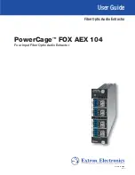 Extron electronics PowerCage FOX AEX 104 User Manual preview