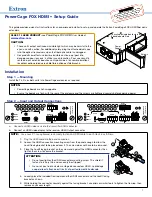 Extron electronics PowerCage FOX HDMI Setup Manual preview