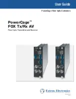 Preview for 1 page of Extron electronics PowerCage FOX Rx AV User Manual