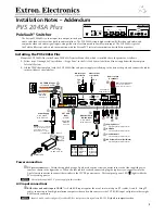 Extron electronics PVS 204SA Plus Addendum предпросмотр