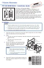 Extron electronics PVT SW HDMI RGB D Installation Manual предпросмотр