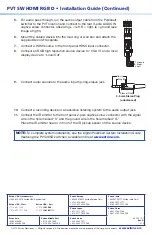 Предварительный просмотр 2 страницы Extron electronics PVT SW HDMI RGB D Installation Manual