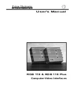 Extron electronics RGB 118 User Manual предпросмотр