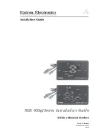 Preview for 1 page of Extron electronics RGB 400xi Series Installation Manual