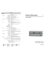 Extron electronics RGB 440 User Manual предпросмотр