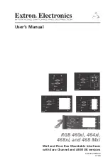 Extron electronics RGB 460xi User Manual preview