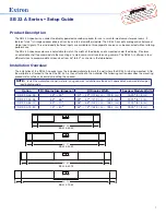 Extron electronics SB 33 A 46-55 Setup Manual preview