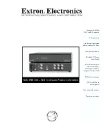 Extron electronics SDI to Analog Video Converter SDI-AVR 100 Specifications предпросмотр