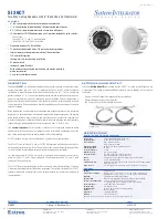 Extron electronics SI 26CT Specification Sheet preview