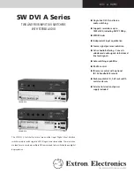 Extron electronics SW2 DVI A Specification Sheet предпросмотр