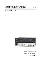 Предварительный просмотр 1 страницы Extron electronics SW4 3G HD-SDI User Manual