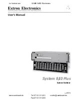 Preview for 1 page of Extron electronics System 10 Plus User Manual