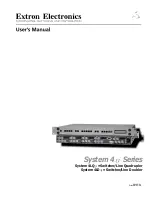 Предварительный просмотр 1 страницы Extron electronics System 4LD xi User Manual