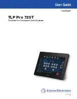 Extron electronics TLP Pro 725T User Manual preview