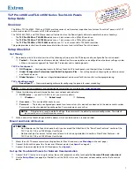 Extron electronics TLP Pro x25M Series Setup Manual preview