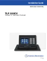 Extron electronics TouchLink TLP 350CV Installation Manual предпросмотр