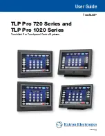 Extron electronics TouchLink TLP Pro 1020 Series User Manual preview