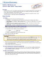 Preview for 1 page of Extron electronics TouchLink TLP Pro 1025T Series Setup Manual