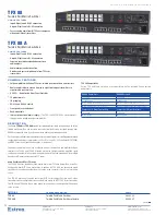 Extron electronics TPX 88 Brochure & Specs preview