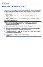 Extron electronics TSP Series Installation Manual предпросмотр