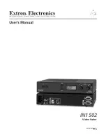 Extron electronics Two InpuT VIdeo Scaler IN1502 User Manual предпросмотр