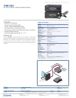 Предварительный просмотр 1 страницы Extron electronics Two Output 13W3 Sun and SGI Distribution Amplifier 13W3 DA2 Specifications