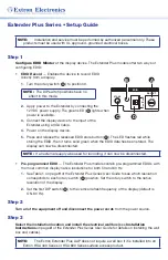 Предварительный просмотр 1 страницы Extron electronics USB Extender Plus Series Setup Manual