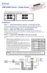 Extron electronics USB HUB4 MAAP Setup Manual предпросмотр