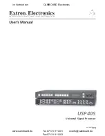 Extron electronics USP 405 User Manual preview