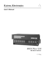 Предварительный просмотр 1 страницы Extron electronics VGA MATRIX SWITCHERS MVX PLUS 128 User Manual