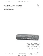 Extron electronics VSC 200 User Manual preview