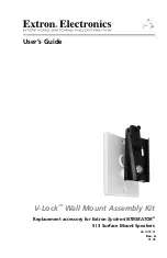 Preview for 1 page of Extron electronics Wall Mount Assembly Kit V-LockTM User Manual