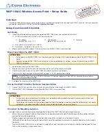 Extron electronics WAP 100AC Setup Manual preview