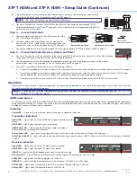 Предварительный просмотр 2 страницы Extron electronics XTP R HDMI Setup Manual