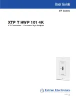 Extron electronics XTP T HWP 101 4K User Manual preview