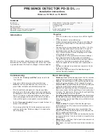 Extronic Electronic PD-33 DL Installation Instructions Manual предпросмотр