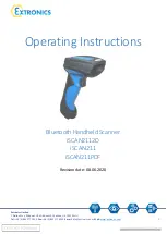 extronics iSCAN2 1 Series Operating Instructions Manual preview