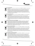 Preview for 8 page of Exxter 105597 Operating Instruction