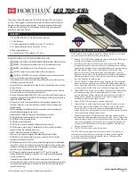 Preview for 1 page of Eye Hortilux LED 700-ESib Quick Start Manual